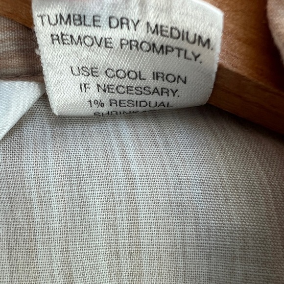 Vintage Lilly Dache Men's Short Sleeve Shirt Tan Stripe Retro Design 1970's - Picture 4 of 9